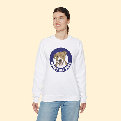 Adopt Old Dogs | Crewneck Sweatshirt - Detezi Designs-29848947549622492250