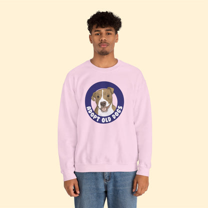 Adopt Old Dogs | Crewneck Sweatshirt - Detezi Designs-29848947549622492250