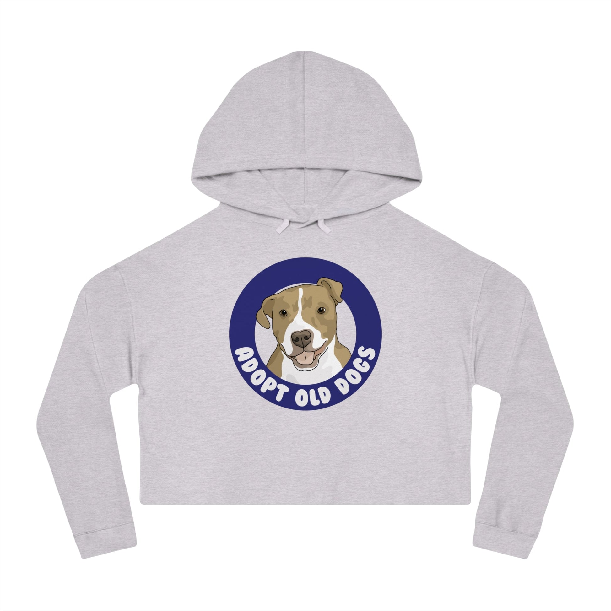 Adopt Old Dogs | Cropped Hooded Sweatshirt - Detezi Designs - 23335470267833441704