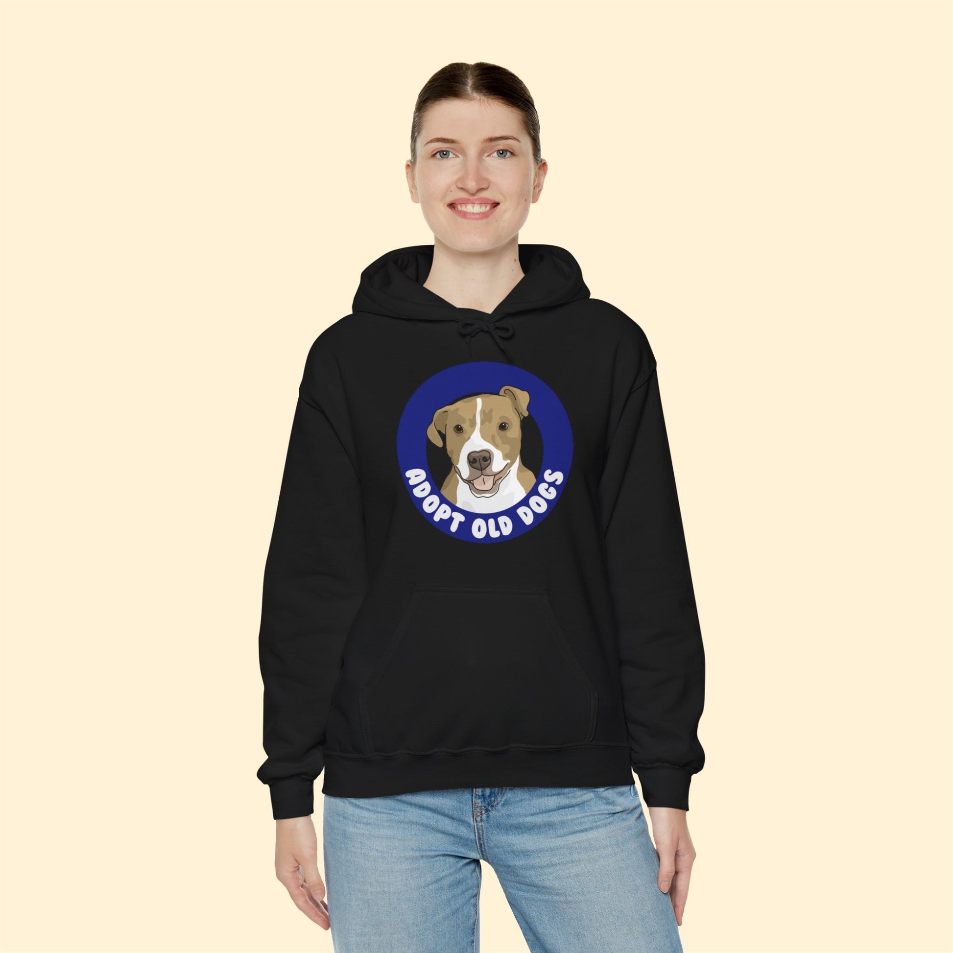 Adopt Old Dogs | Hooded Sweatshirt - Detezi Designs-18494621976564482548