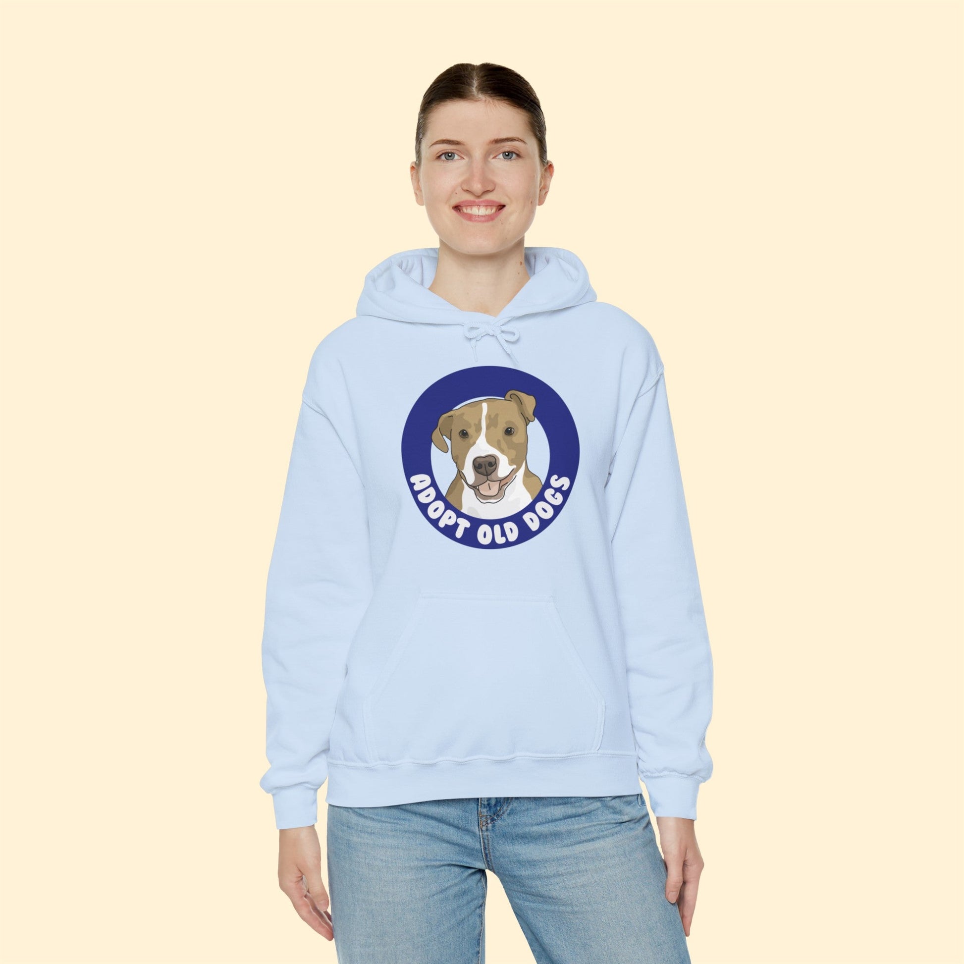 Adopt Old Dogs | Hooded Sweatshirt - Detezi Designs-18494621976564482548