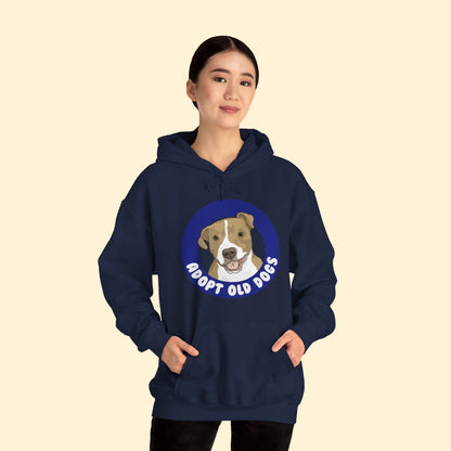 Adopt Old Dogs | Hooded Sweatshirt - Detezi Designs-18494621976564482548