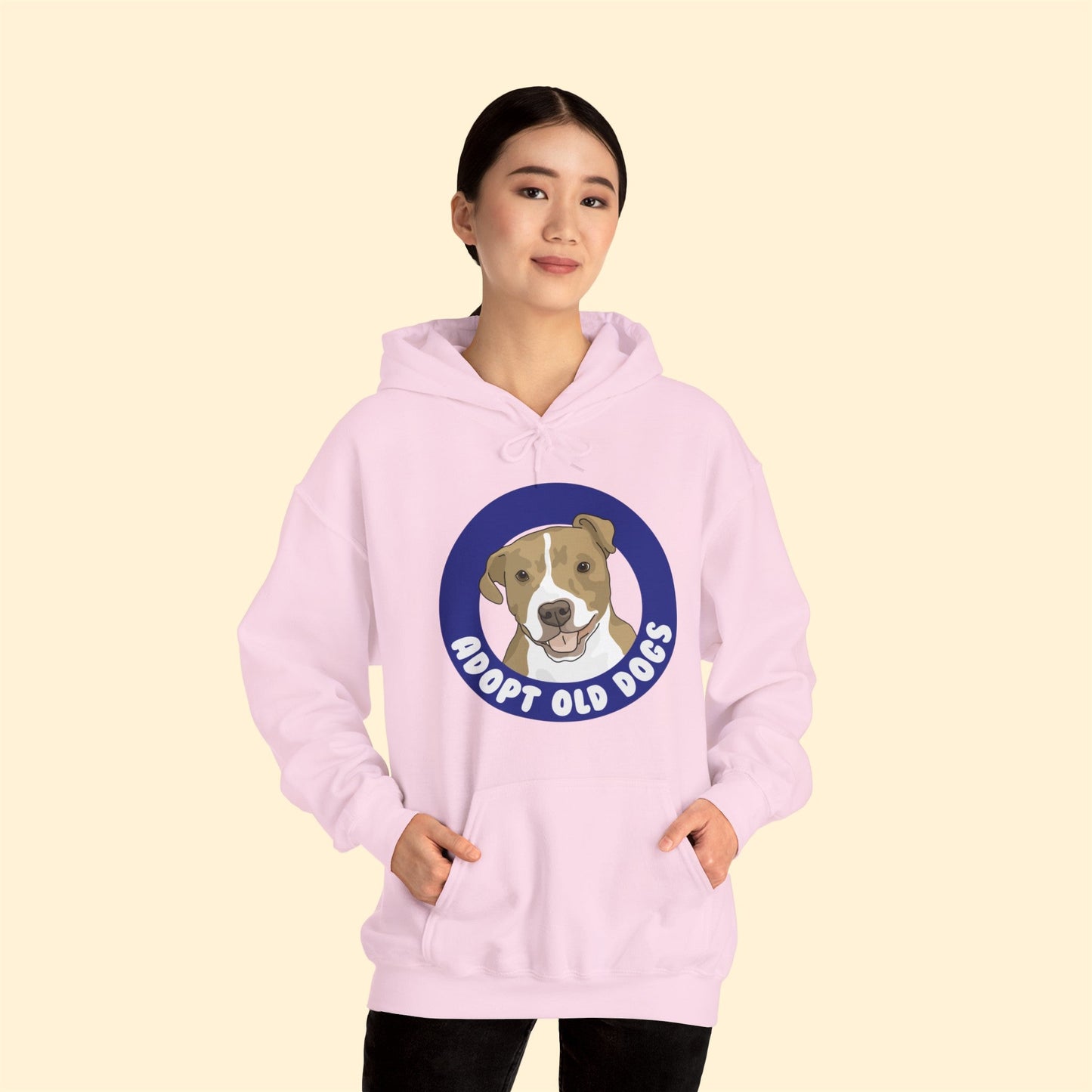 Adopt Old Dogs | Hooded Sweatshirt - Detezi Designs-18494621976564482548