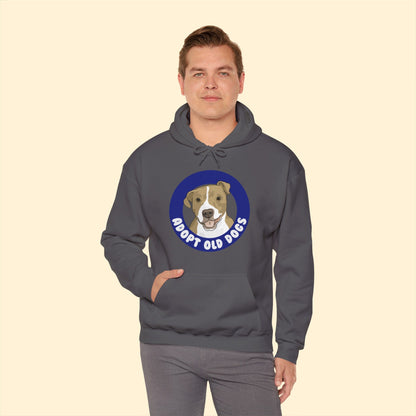 Adopt Old Dogs | Hooded Sweatshirt - Detezi Designs-18494621976564482548