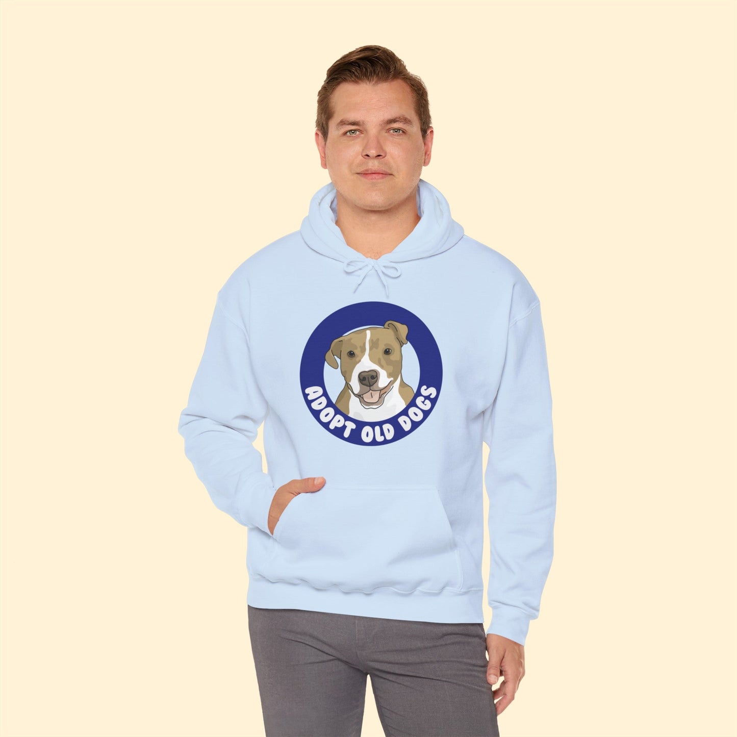 Adopt Old Dogs | Hooded Sweatshirt - Detezi Designs-18494621976564482548