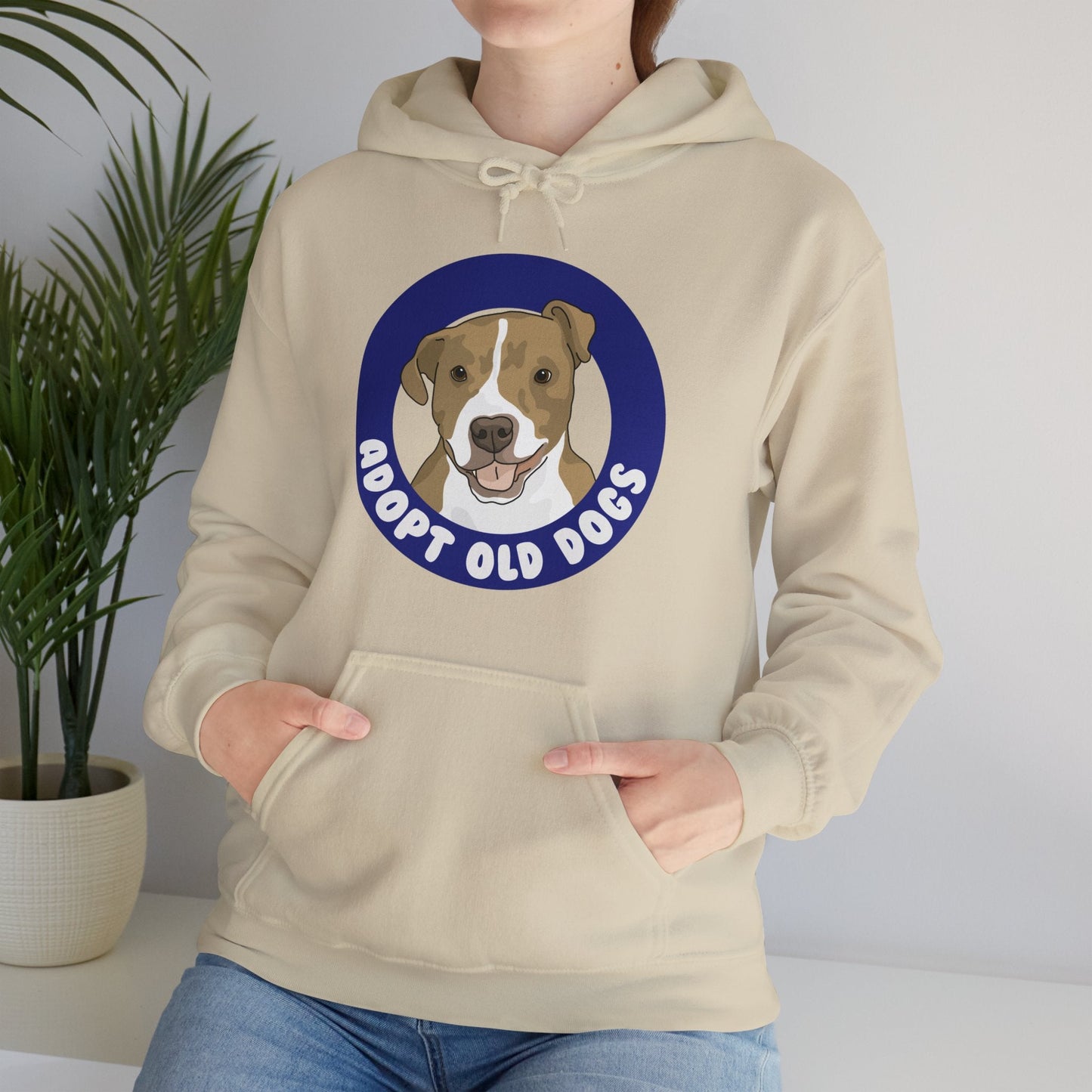 Adopt Old Dogs | Hooded Sweatshirt - Detezi Designs-18494621976564482548