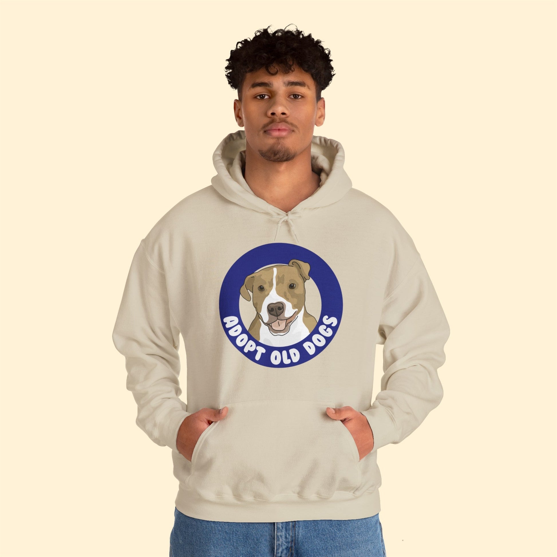 Adopt Old Dogs | Hooded Sweatshirt - Detezi Designs-18494621976564482548