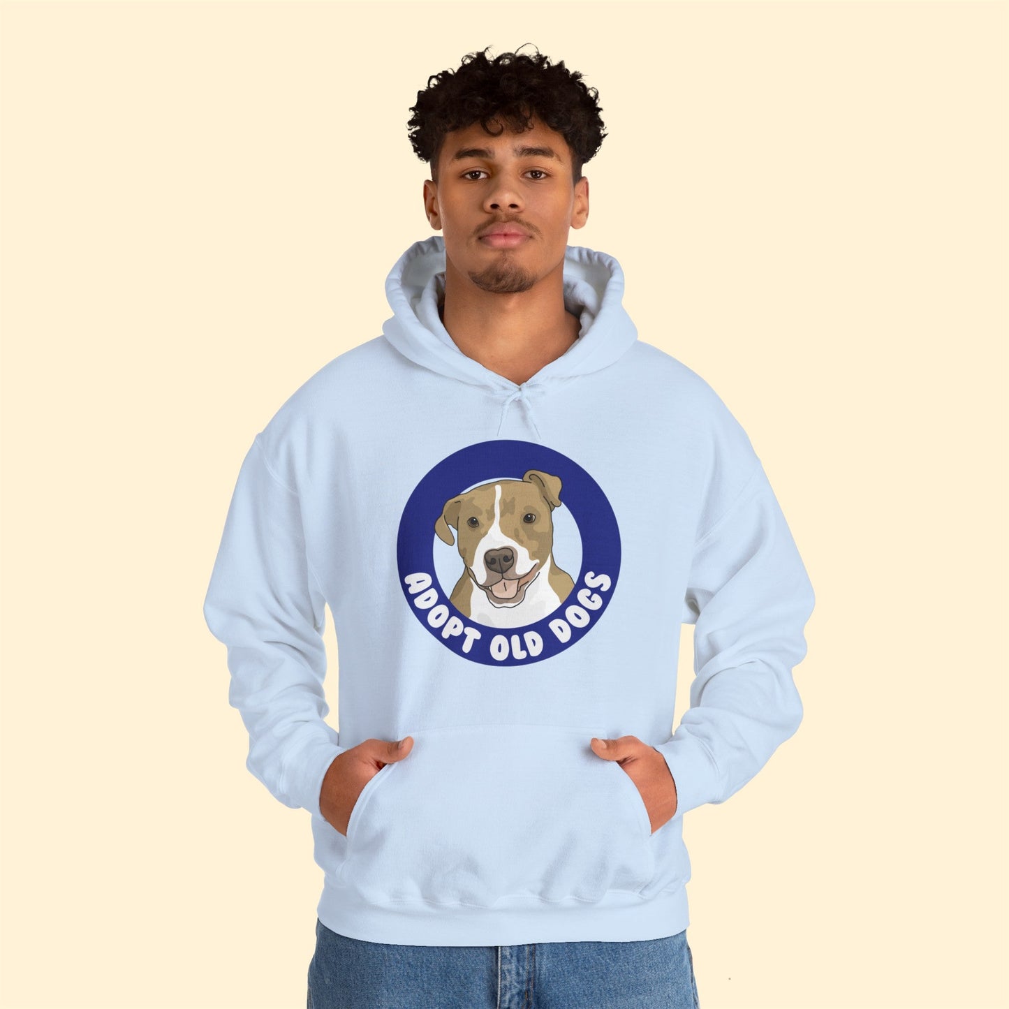 Adopt Old Dogs | Hooded Sweatshirt - Detezi Designs-18494621976564482548