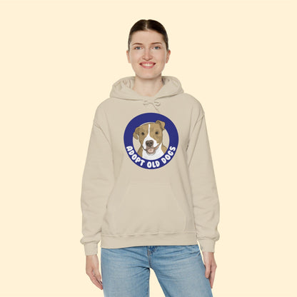 Adopt Old Dogs | Hooded Sweatshirt - Detezi Designs-18494621976564482548