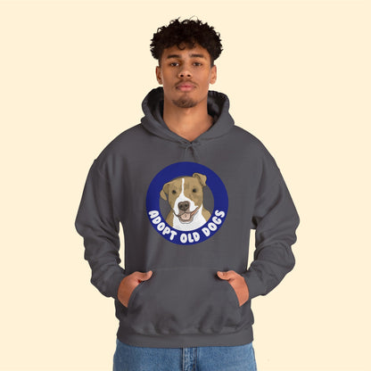 Adopt Old Dogs | Hooded Sweatshirt - Detezi Designs-18494621976564482548