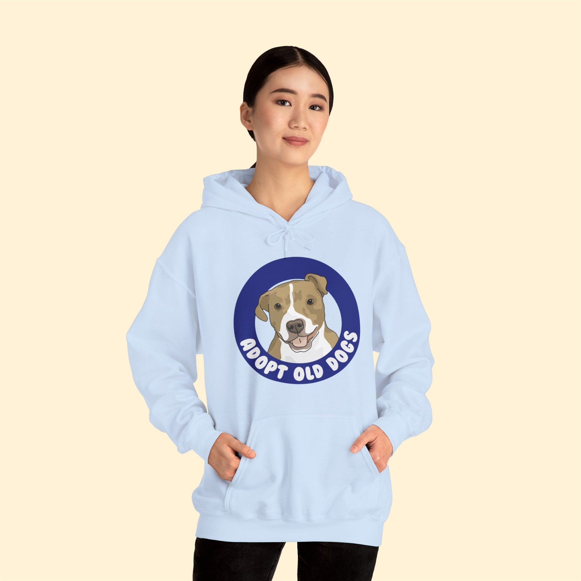 Adopt Old Dogs | Hooded Sweatshirt - Detezi Designs-18494621976564482548