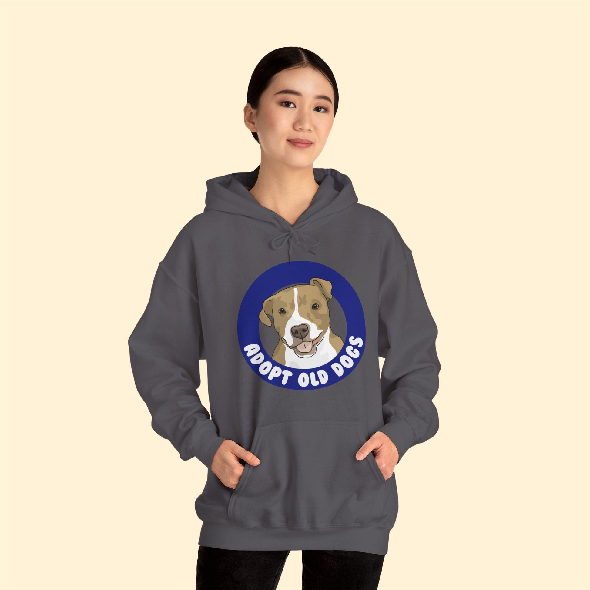 Adopt Old Dogs | Hooded Sweatshirt - Detezi Designs-18494621976564482548