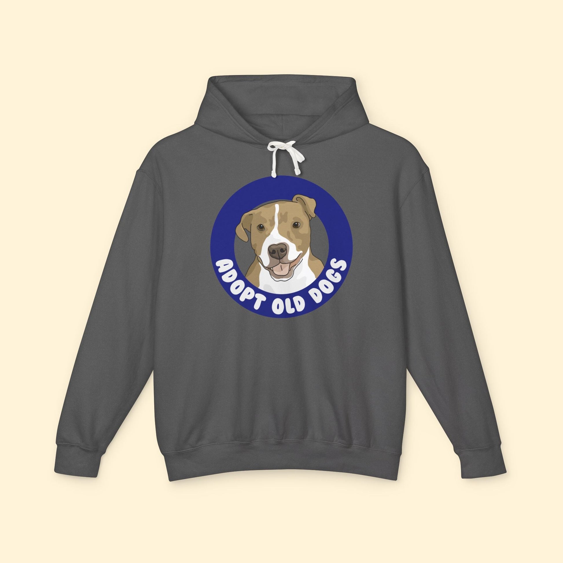 Adopt Old Dogs | Lightweight Comfort Colors Hooded Sweatshirt - Detezi Designs - 18911943827986887062