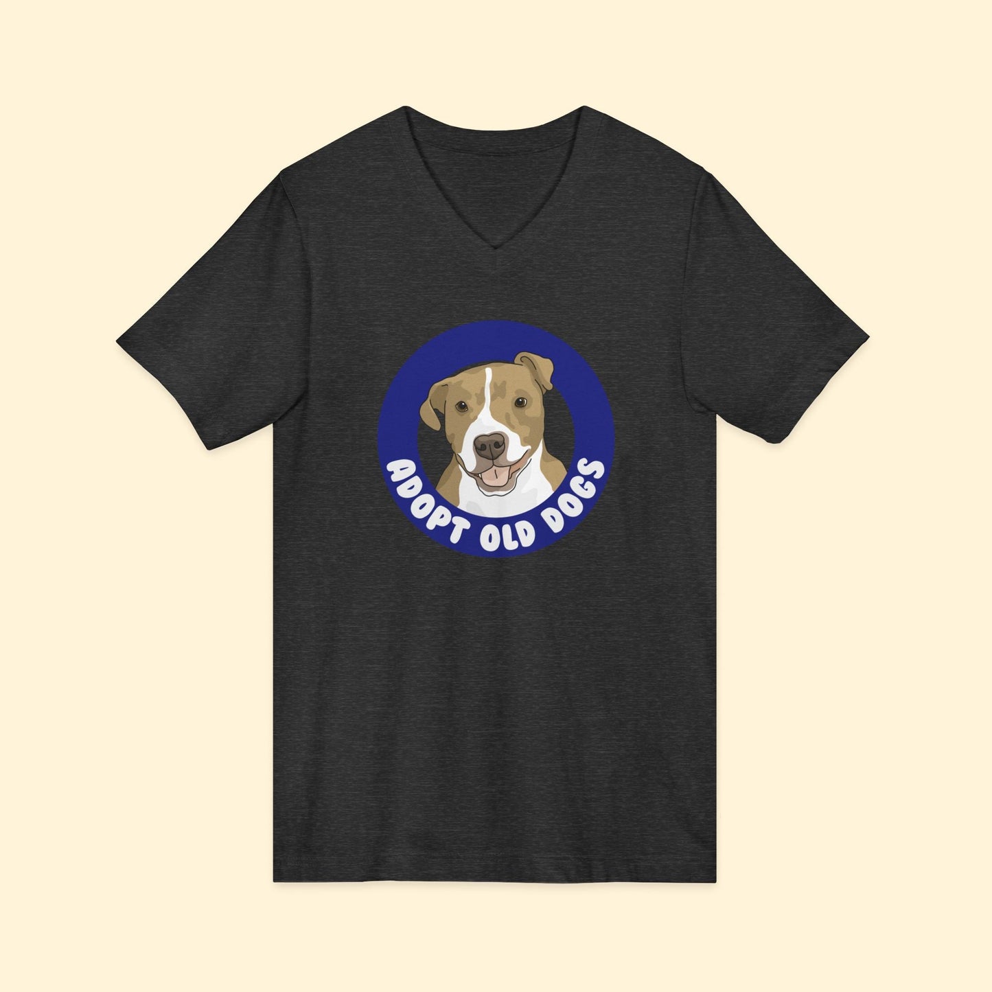 Adopt Old Dogs | Unisex V - Neck Tee - Detezi Designs - 16581415681357029522