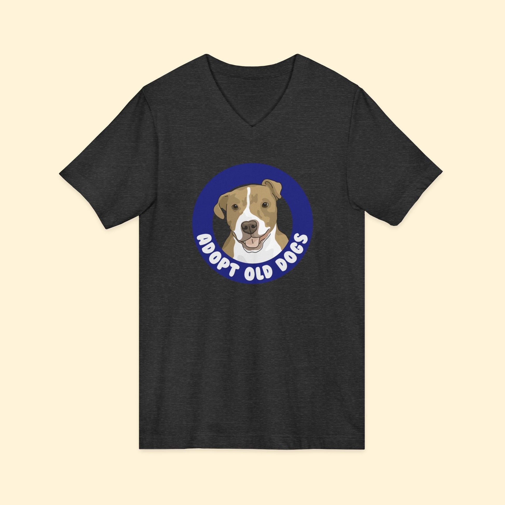 Adopt Old Dogs | Unisex V - Neck Tee - Detezi Designs - 16581415681357029522