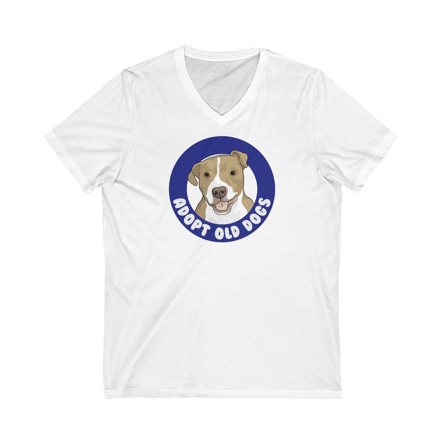 Adopt Old Dogs | Unisex V-Neck Tee - Detezi Designs-28482130294306780240