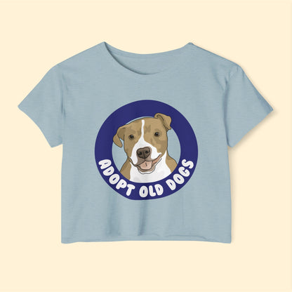 Adopt Old Dogs | Women's Festival Crop Top - Detezi Designs-12786449727553899579