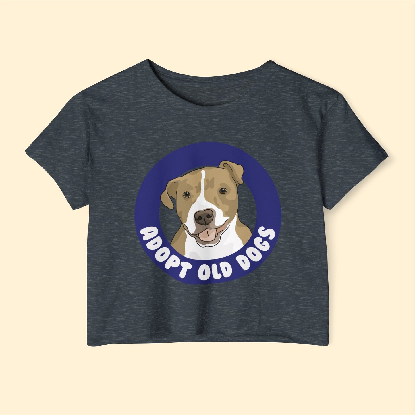 Adopt Old Dogs | Women's Festival Crop Top - Detezi Designs-19508119031562113819