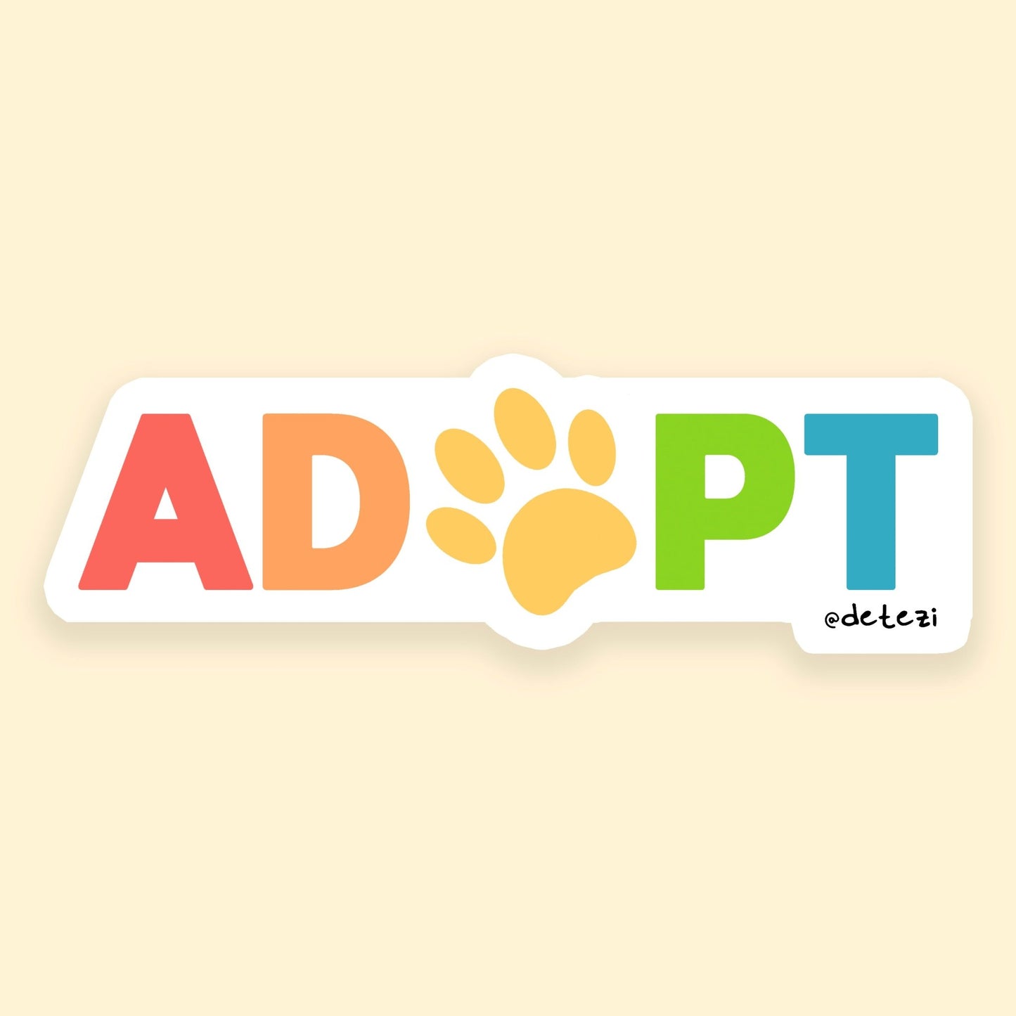 Adopt Rainbow | 4" Vinyl Sticker - Detezi Designs - 