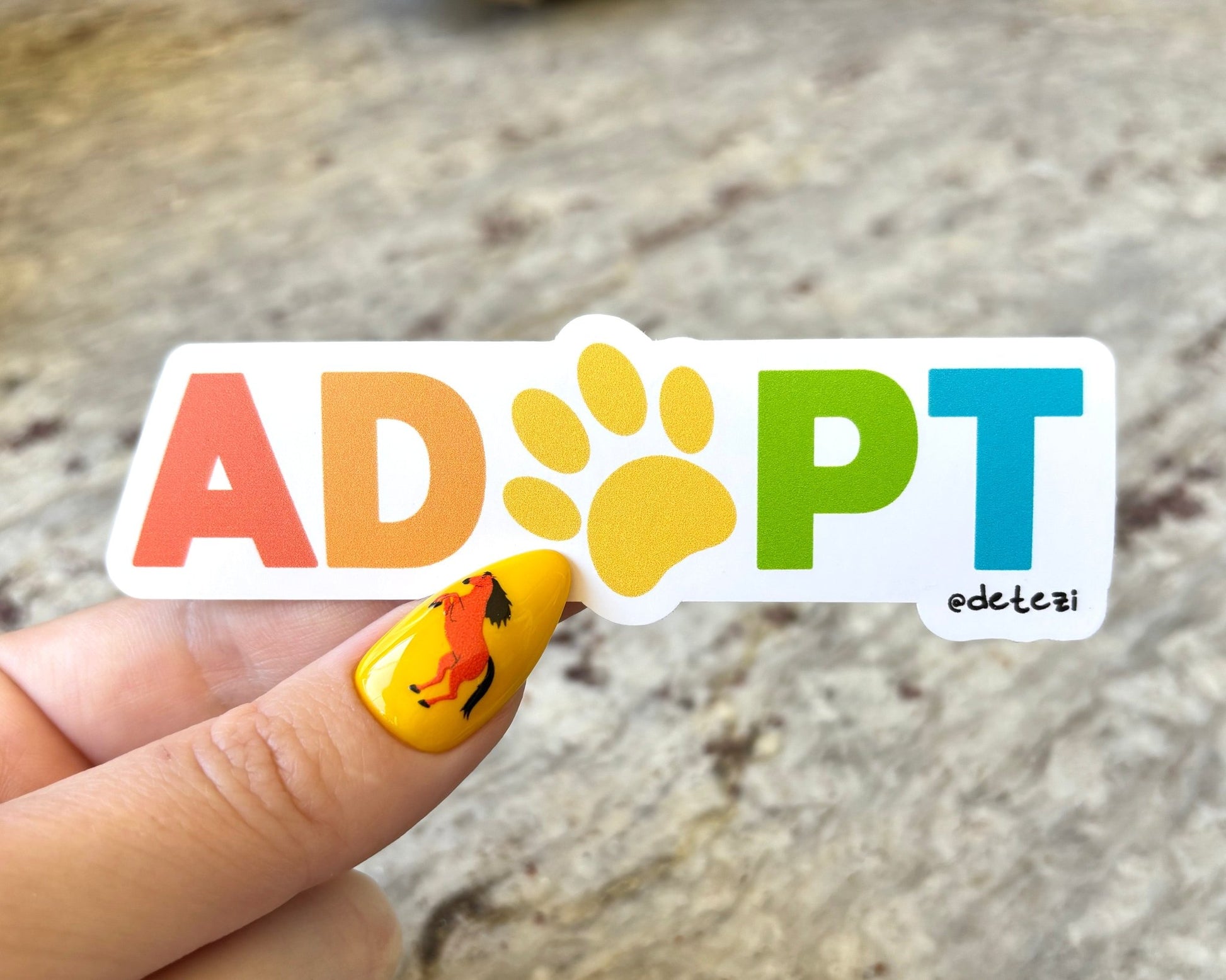 Adopt Rainbow | 4" Vinyl Sticker - Detezi Designs - 