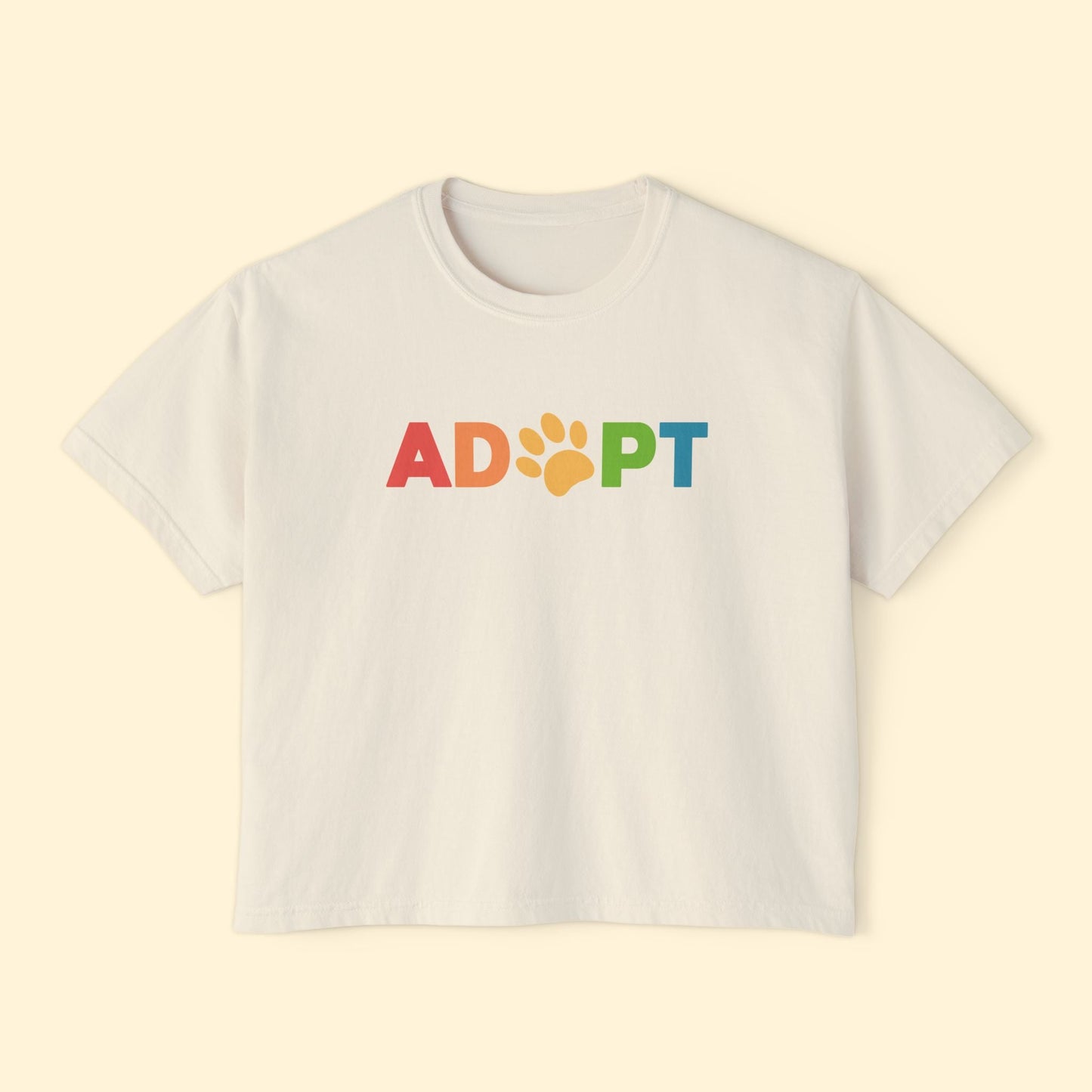 Adopt Rainbow | Comfort Colors Boxy Tee - Detezi Designs - 11165332625007817743