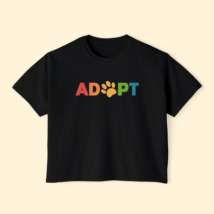 Adopt Rainbow | Comfort Colors Boxy Tee - Detezi Designs - 12218155498549629293