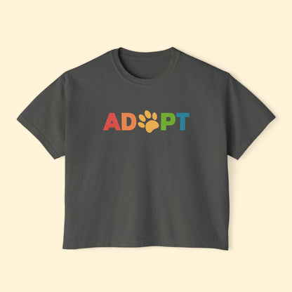 Adopt Rainbow | Comfort Colors Boxy Tee - Detezi Designs - 16822821774347608343
