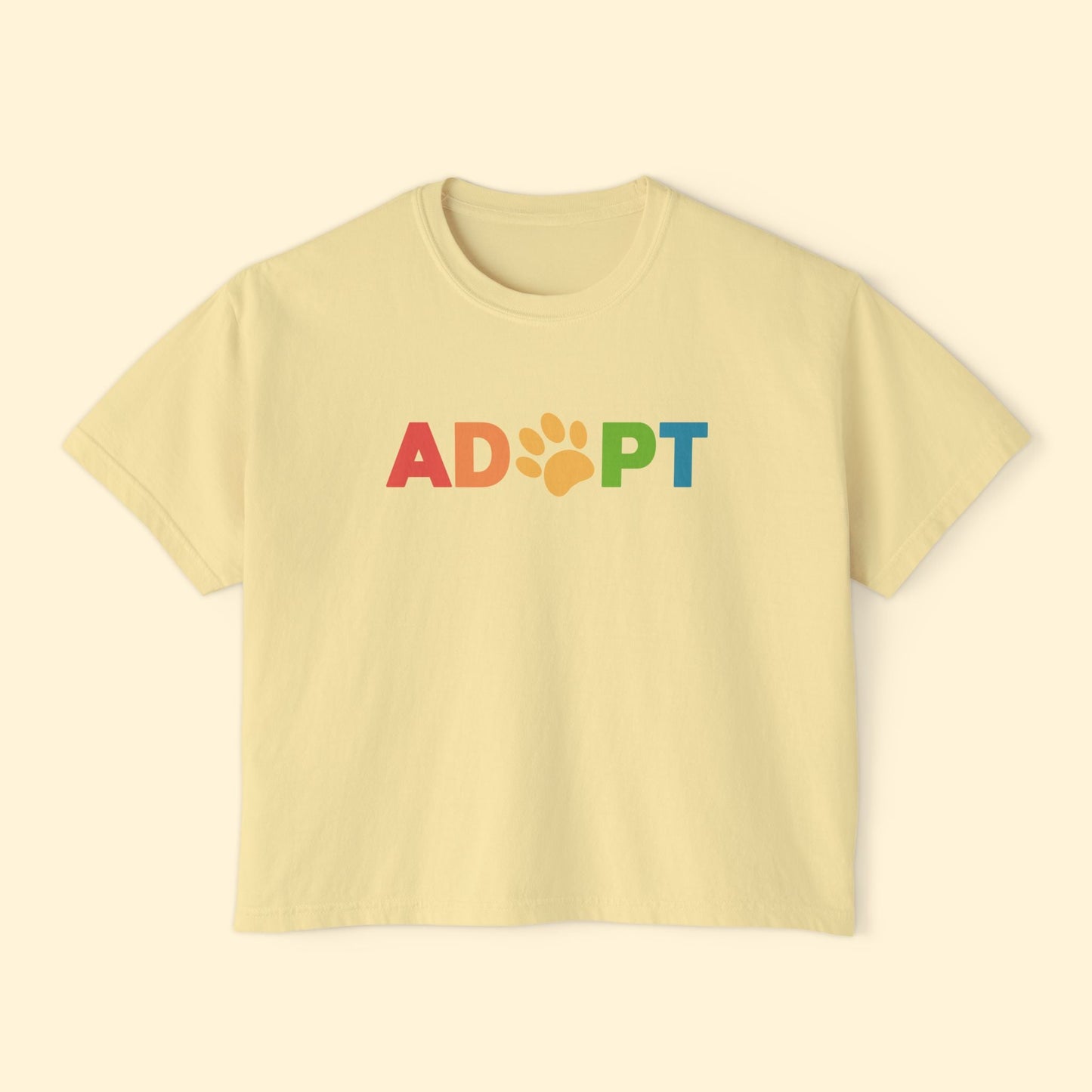 Adopt Rainbow | Comfort Colors Boxy Tee - Detezi Designs - 26440745169575812901