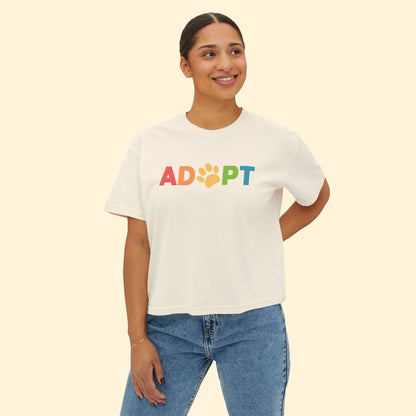 Adopt Rainbow | Comfort Colors Boxy Tee - Detezi Designs - 26440745169575812901