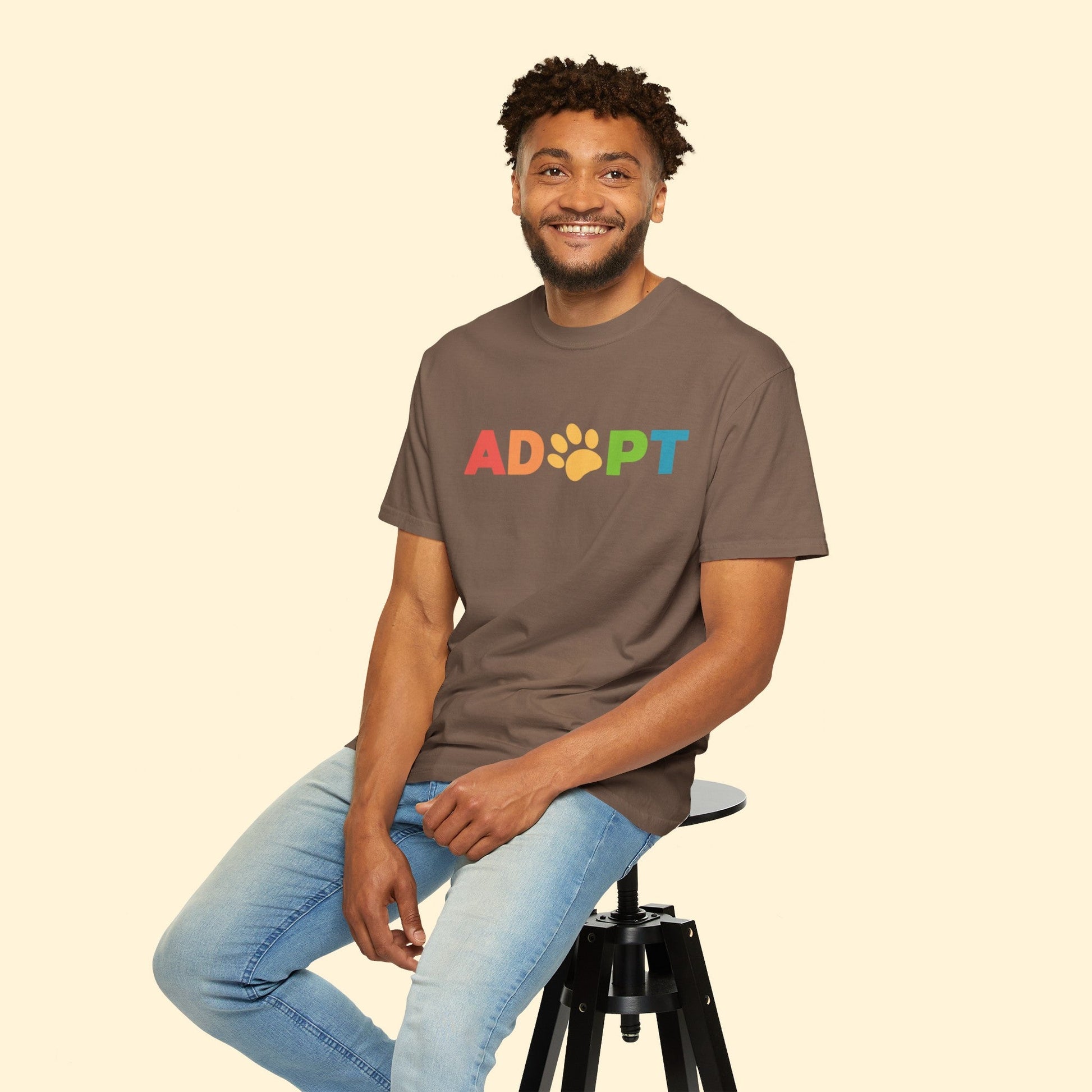 Adopt Rainbow | Comfort Colors Unisex T - shirt - Detezi Designs - 26913781762716466549