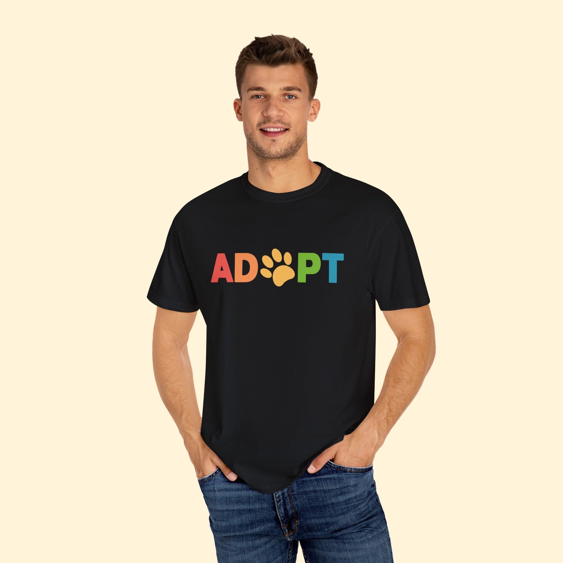 Adopt Rainbow | Comfort Colors Unisex T - shirt - Detezi Designs - 26913781762716466549