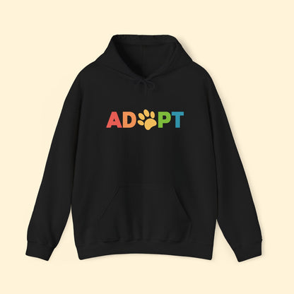 Adopt Rainbow | Hooded Sweatshirt - Detezi Designs - 92525392734487266357