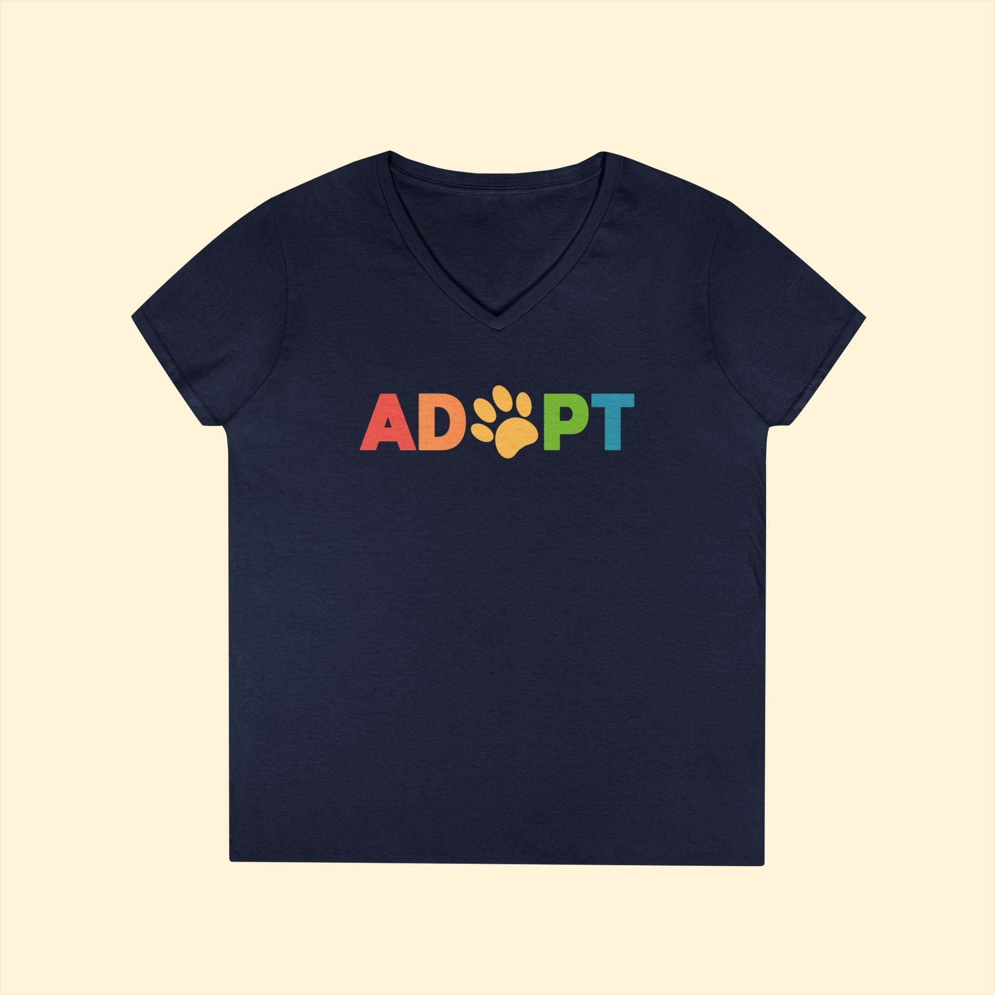 Adopt Rainbow | Ladies' V - Neck T-Shirt - Detezi Designs - 19610196573282681658