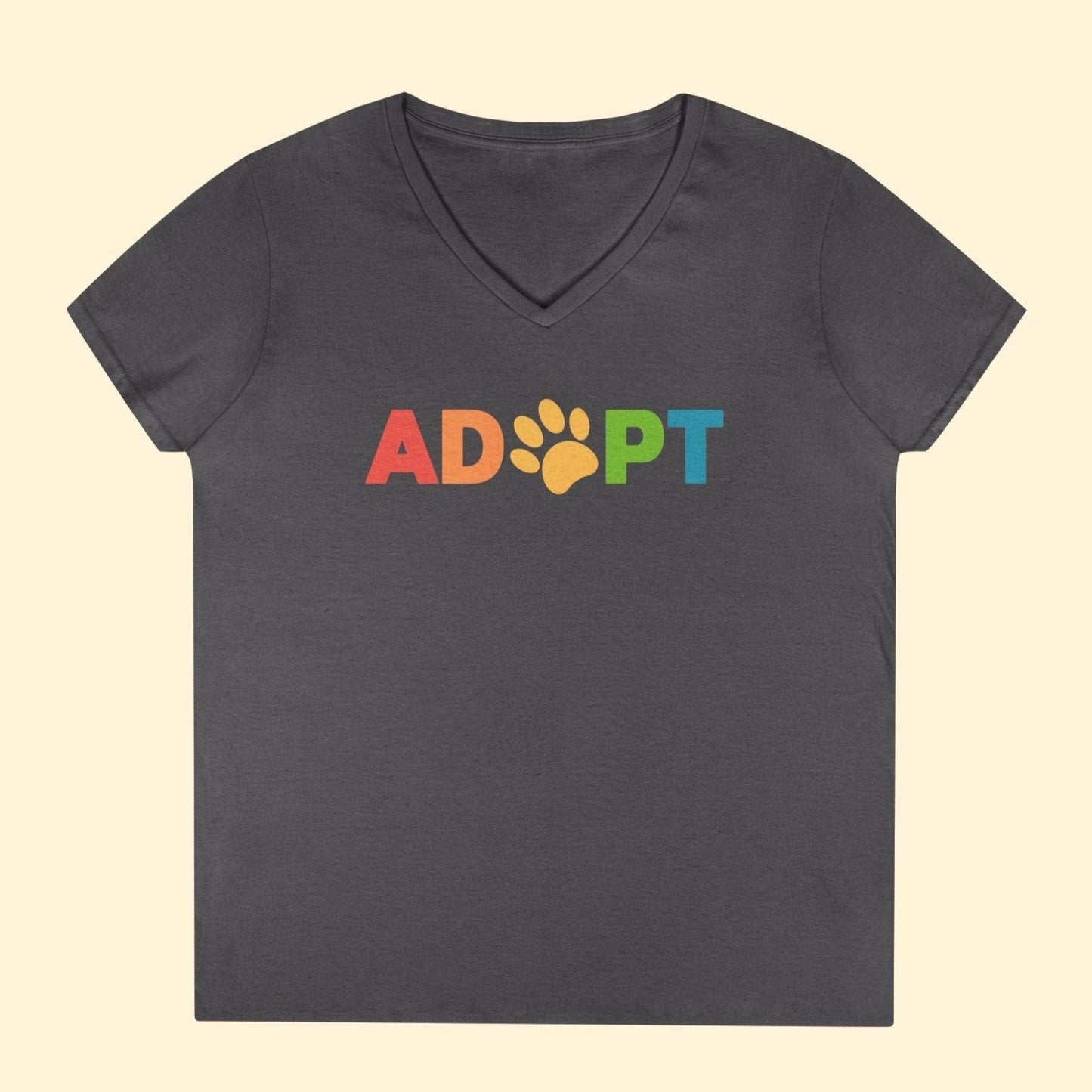 Adopt Rainbow | Ladies' V - Neck T-Shirt - Detezi Designs - 29170917787583415581