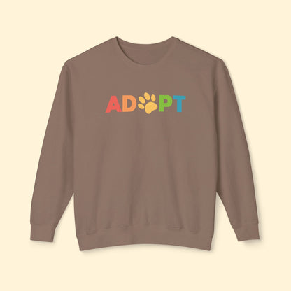 Adopt Rainbow | Lightweight Comfort Colors Crewneck Sweatshirt - Detezi Designs - 57898684269255685714