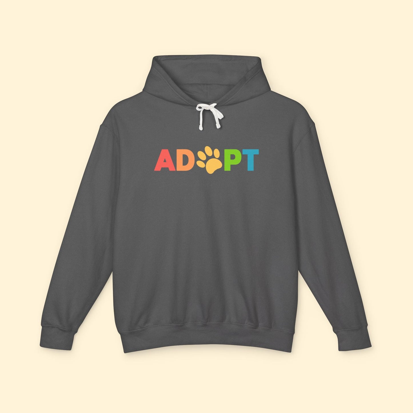 Adopt Rainbow | Lightweight Comfort Colors Hooded Sweatshirt - Detezi Designs - 12109011586454240922