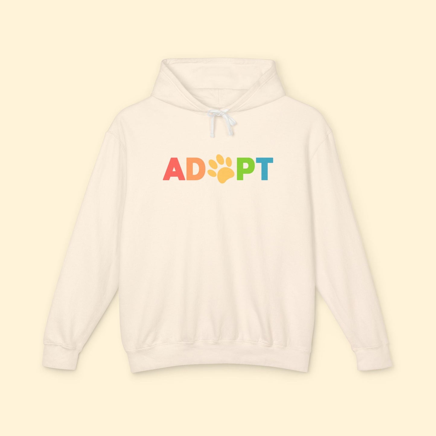 Adopt Rainbow | Lightweight Comfort Colors Hooded Sweatshirt - Detezi Designs - 16965762773942517617