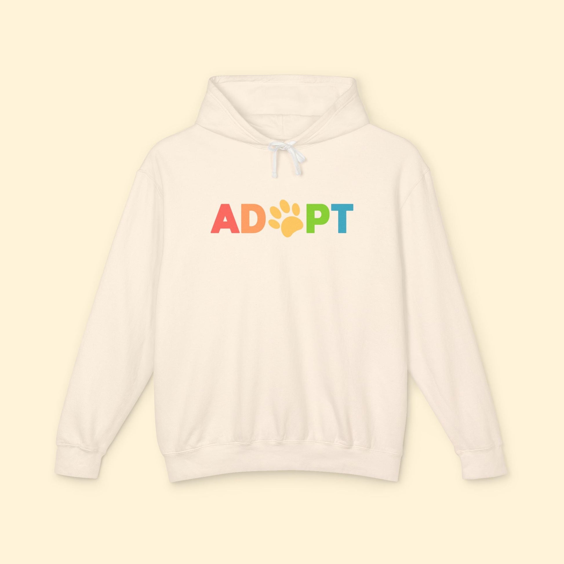 Adopt Rainbow | Lightweight Comfort Colors Hooded Sweatshirt - Detezi Designs - 16965762773942517617