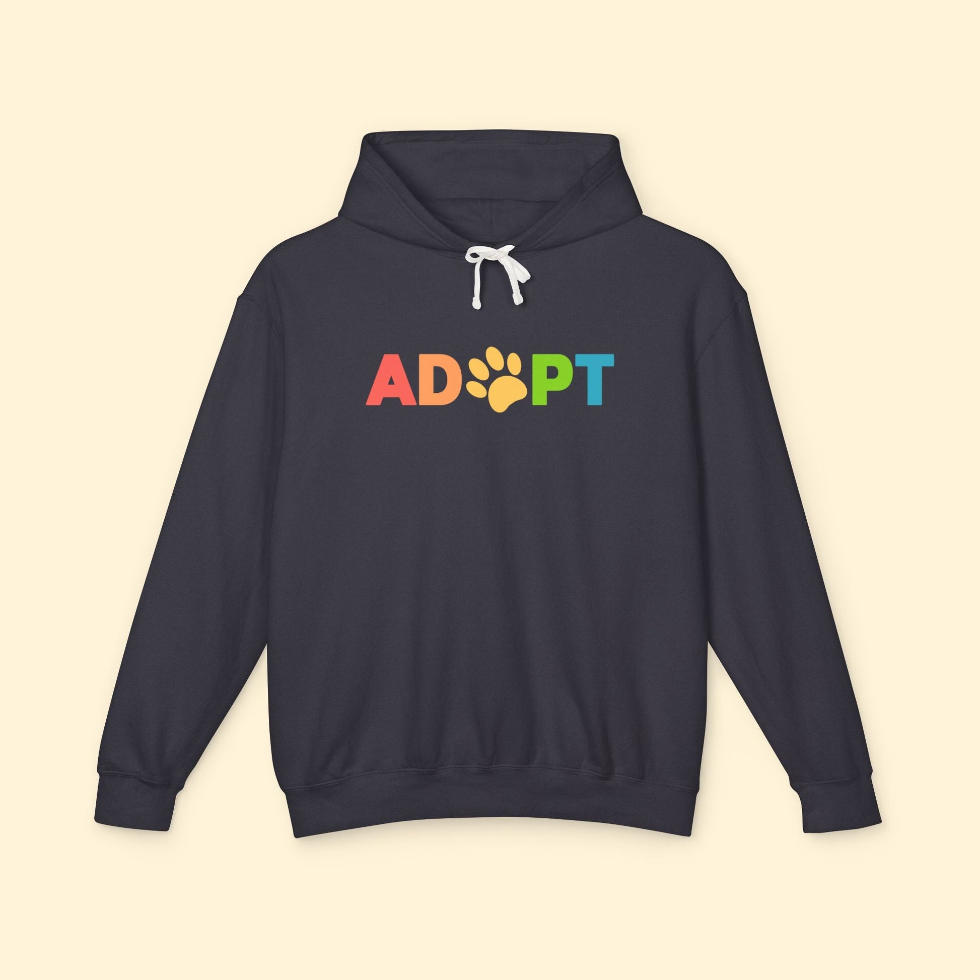 Adopt Rainbow | Lightweight Comfort Colors Hooded Sweatshirt - Detezi Designs - 21783440110129037261