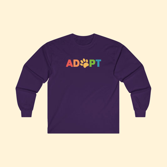 Adopt Rainbow | Long Sleeve Tee - Detezi Designs - 23526179181293360378