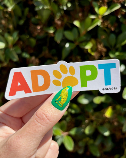 Adopt Rainbow | Vinyl Sticker - Detezi Designs - 