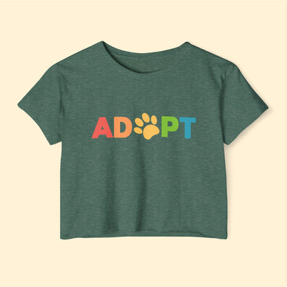 Adopt Rainbow | Women's Festival Crop Top - Detezi Designs-10450521129167498625