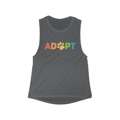 Adopt Rainbow | Women's Flowy Scoop Muscle Tank - Detezi Designs-29042481661065734568