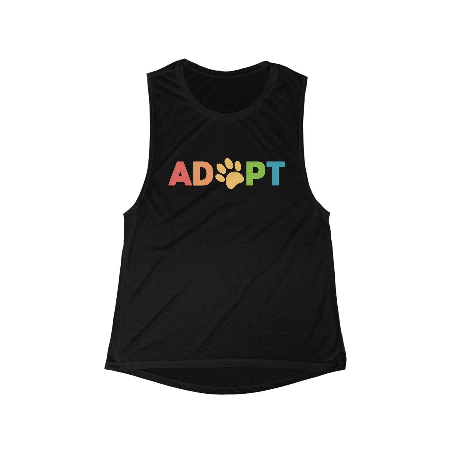 Adopt Rainbow | Women's Flowy Scoop Muscle Tank - Detezi Designs-30493927891090177395