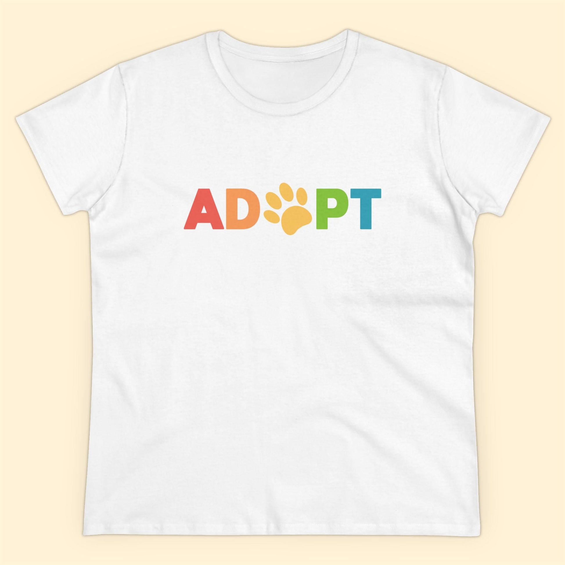 Adopt Rainbow | Women's Midweight Cotton Tee - Detezi Designs - 14239043738371304185