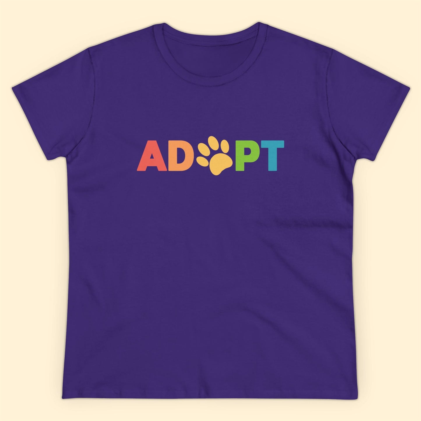 Adopt Rainbow | Women's Midweight Cotton Tee - Detezi Designs - 15313173522000804360