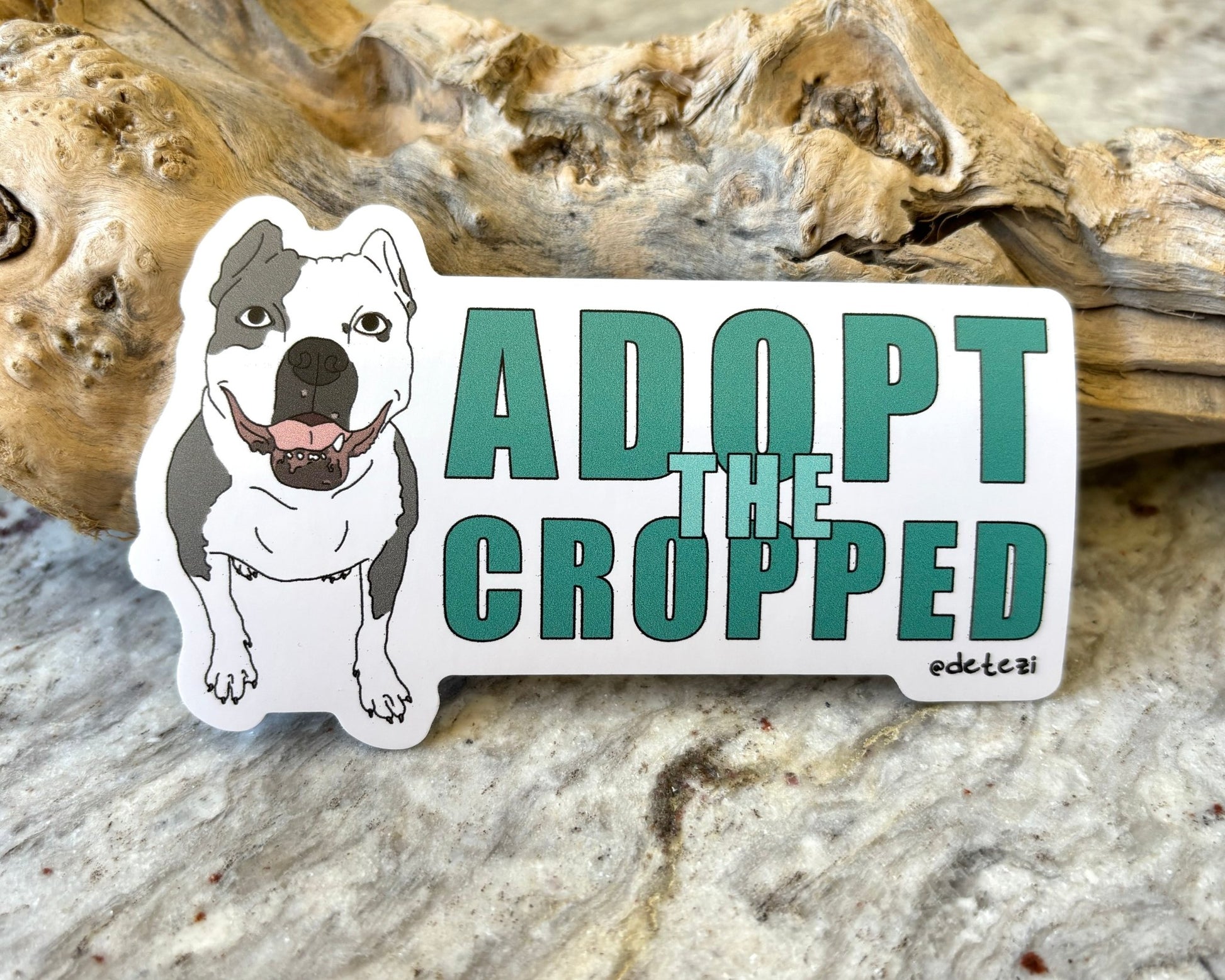 Adopt The Cropped | 3" Vinyl Sticker - Detezi Designs - 