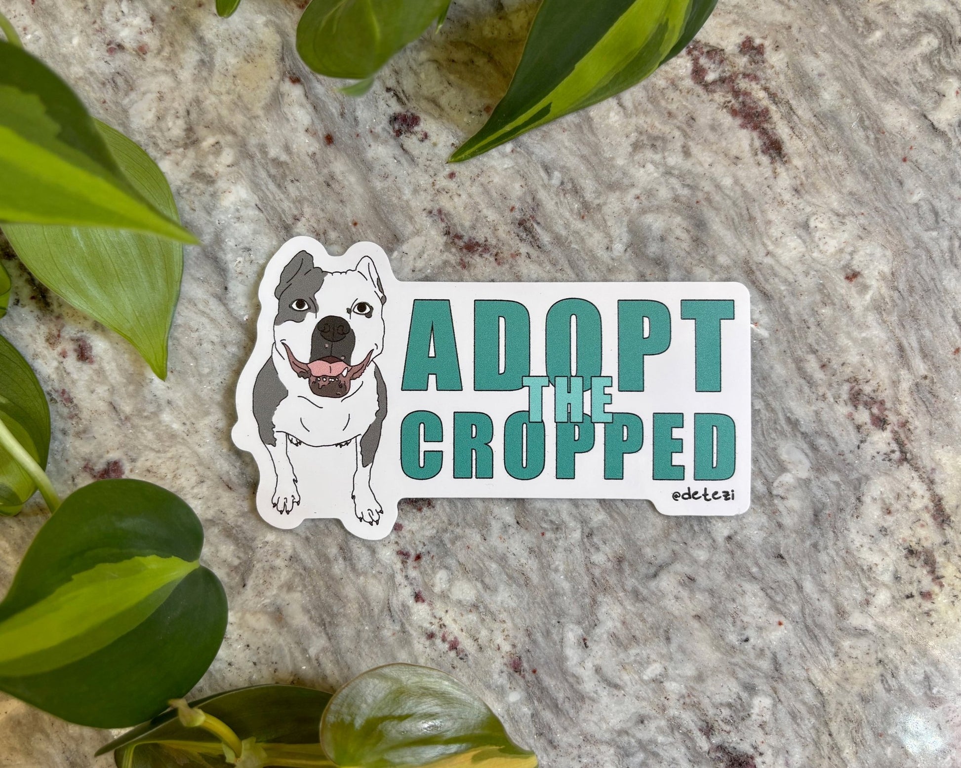 Adopt The Cropped | 3" Vinyl Sticker - Detezi Designs - 