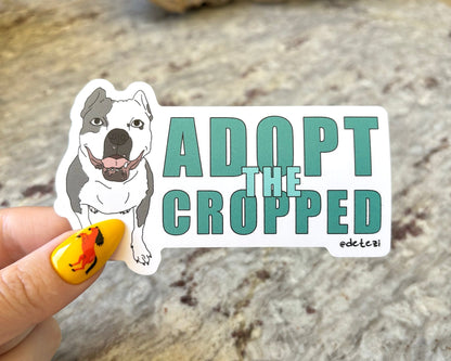 Adopt The Cropped | 3" Vinyl Sticker - Detezi Designs - 