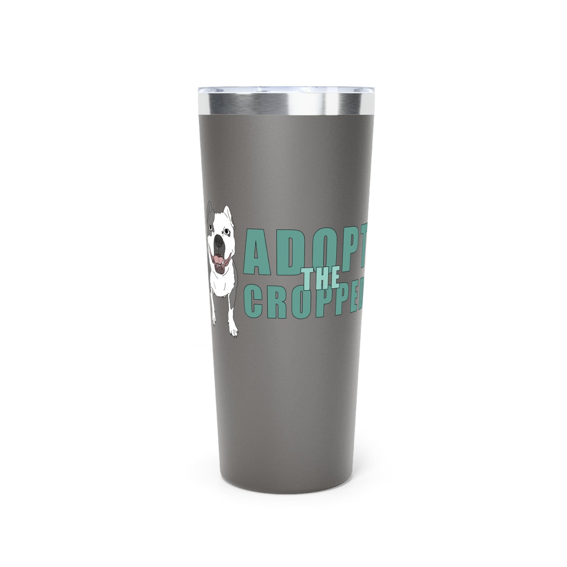 Adopt The Cropped | American Bully | Insulated Tumbler, 22oz - Detezi Designs - 11121744558407876041